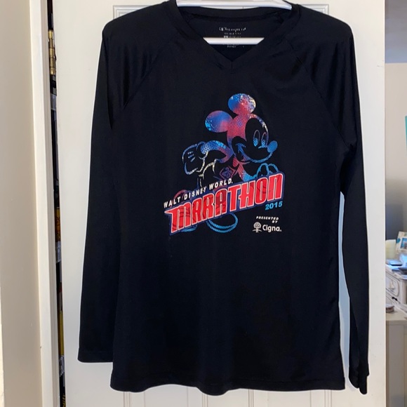 Champion Tops - Champion Disney Marathon Weekend 2015 Marathon Race Shirt Women's Large